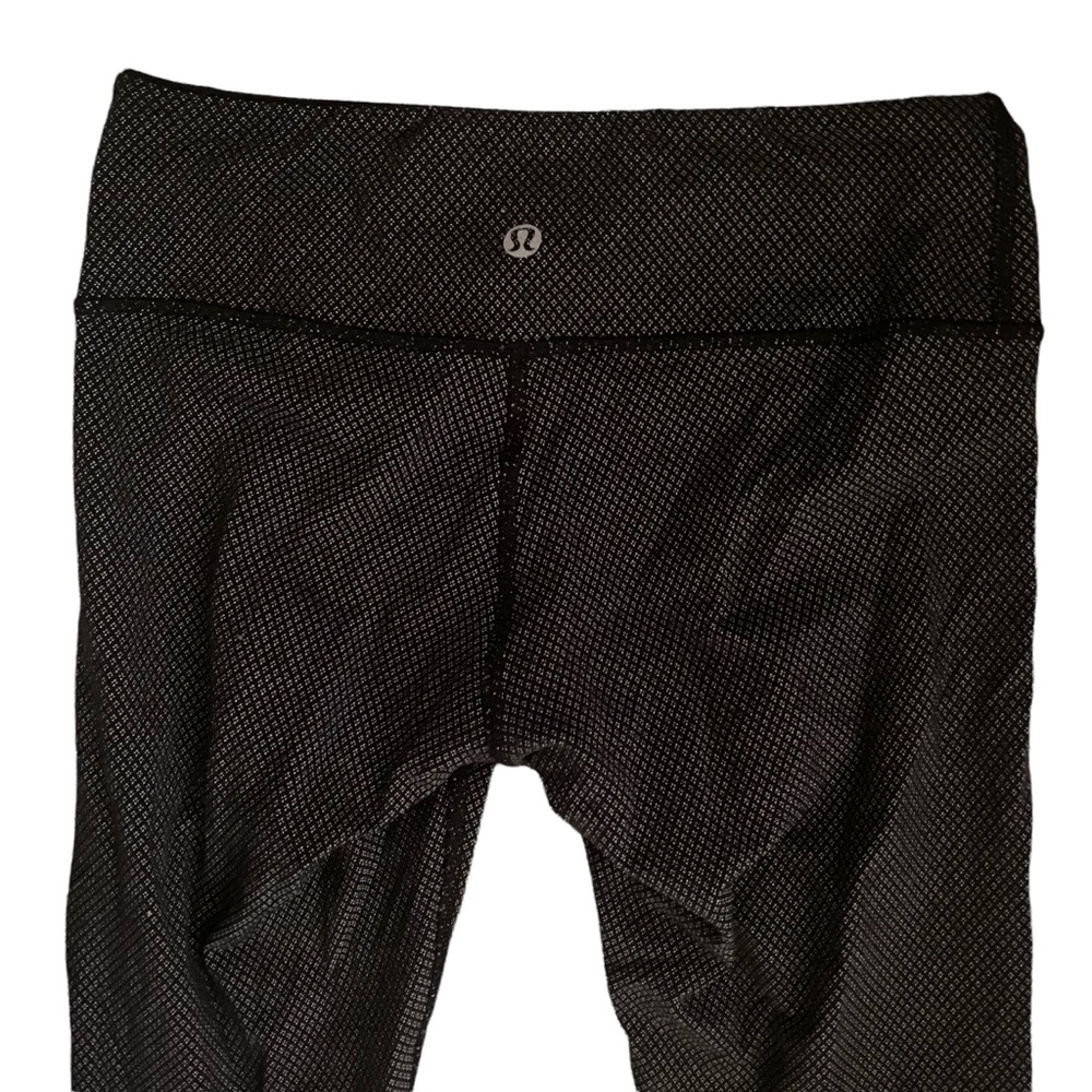 48- Lululemon Gray Pattern Wunder Under Leggings … - image 6